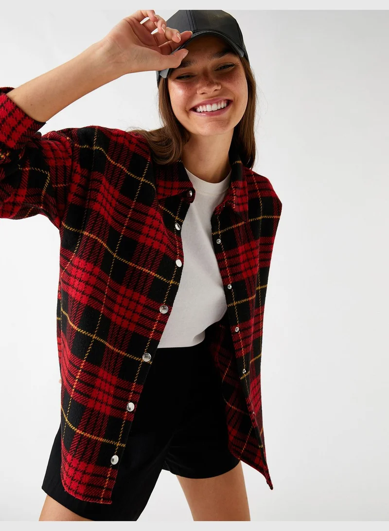 KOTON Shirt Jacket Long Sleeve