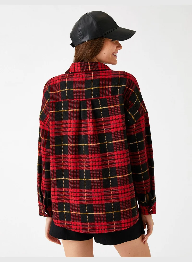 KOTON Shirt Jacket Long Sleeve