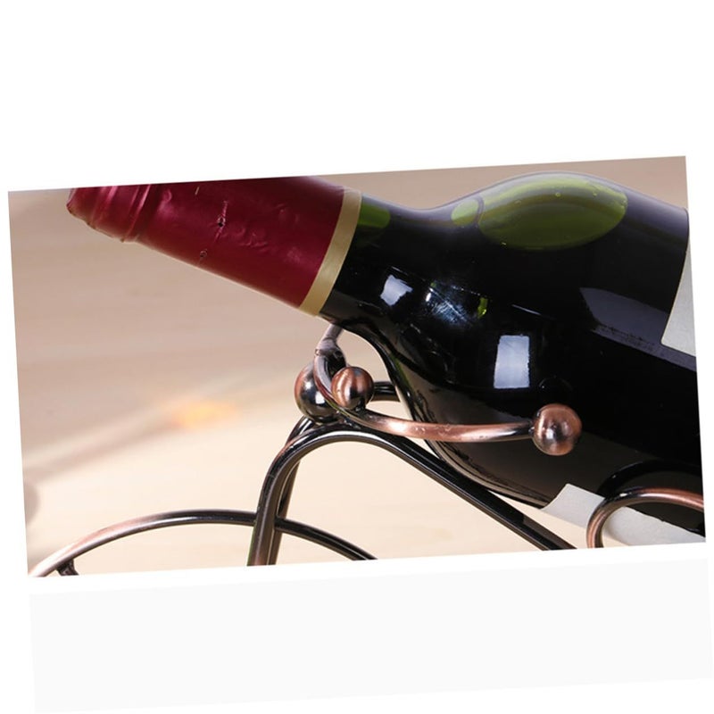 Black Iron Maple Leaf Wine Rack European Design Creative Storage Smooth Surface Sturdy Art Decor - Image 4