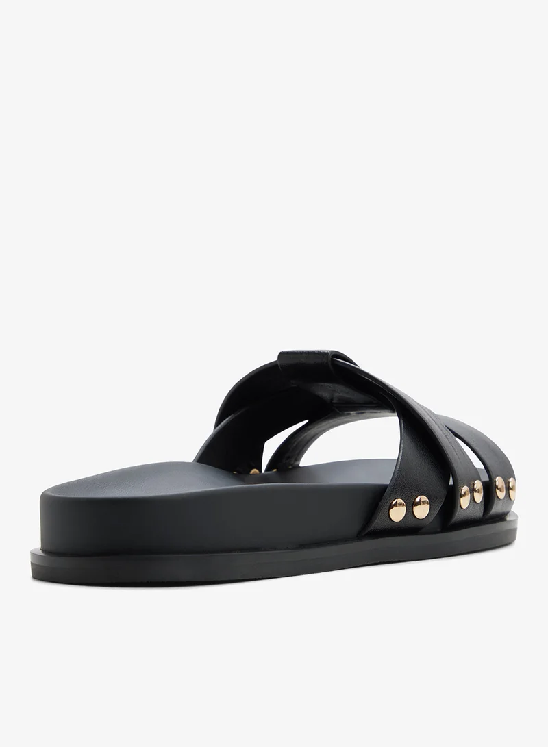 Call it Spring BLACK Oceeana Flat Sandals for Women | Best Price UAE