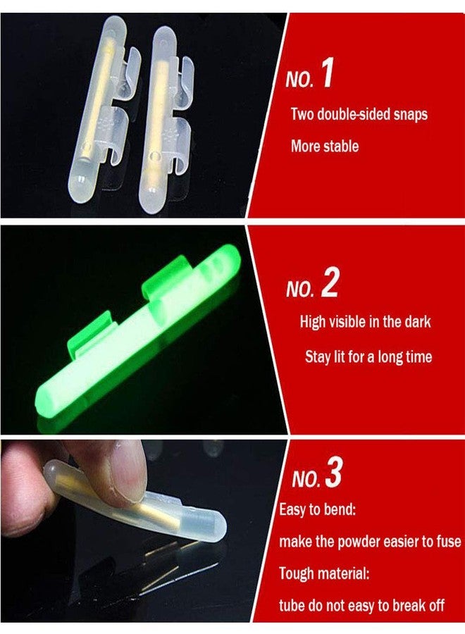 QualyQualy Clip-On Fishing Glow Sticks for Pole, Fishing Rod Tip Light Fishing Pole Light Sticks Bulk Kit 100 Pcs 20 Pcs - Image 4