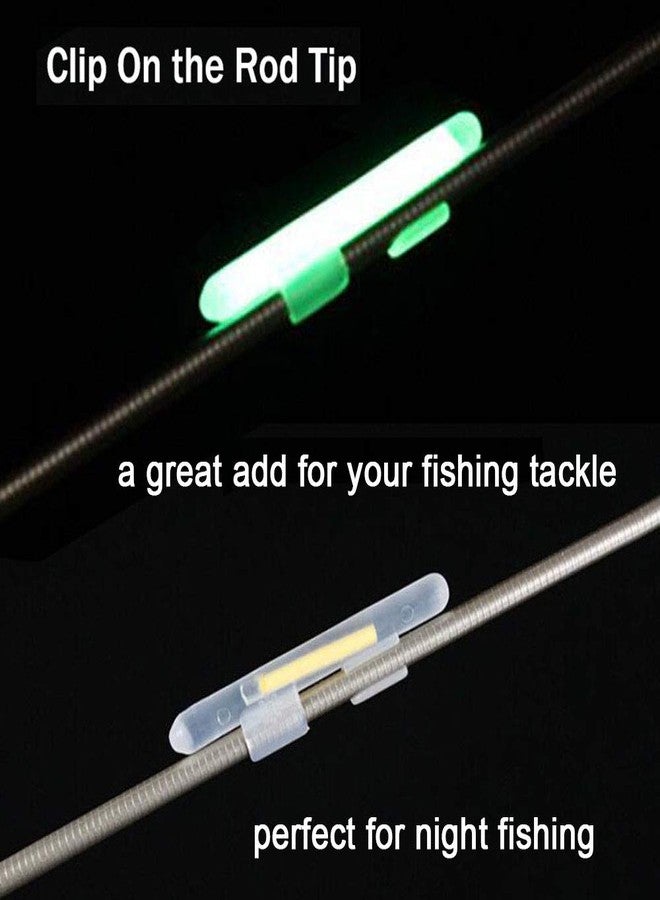 QualyQualy Clip-On Fishing Glow Sticks for Pole, Fishing Rod Tip Light Fishing Pole Light Sticks Bulk Kit 100 Pcs 20 Pcs - Image 3