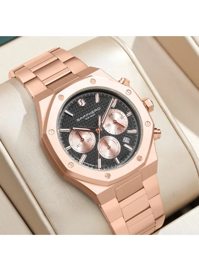 Sapphero  SAPPHERO Mens Watches Stainless Steel Quartz Watch for Men Waterproof Date Clock Fashion Business Wristwatch Gift for Men for Men | Best Price UAE