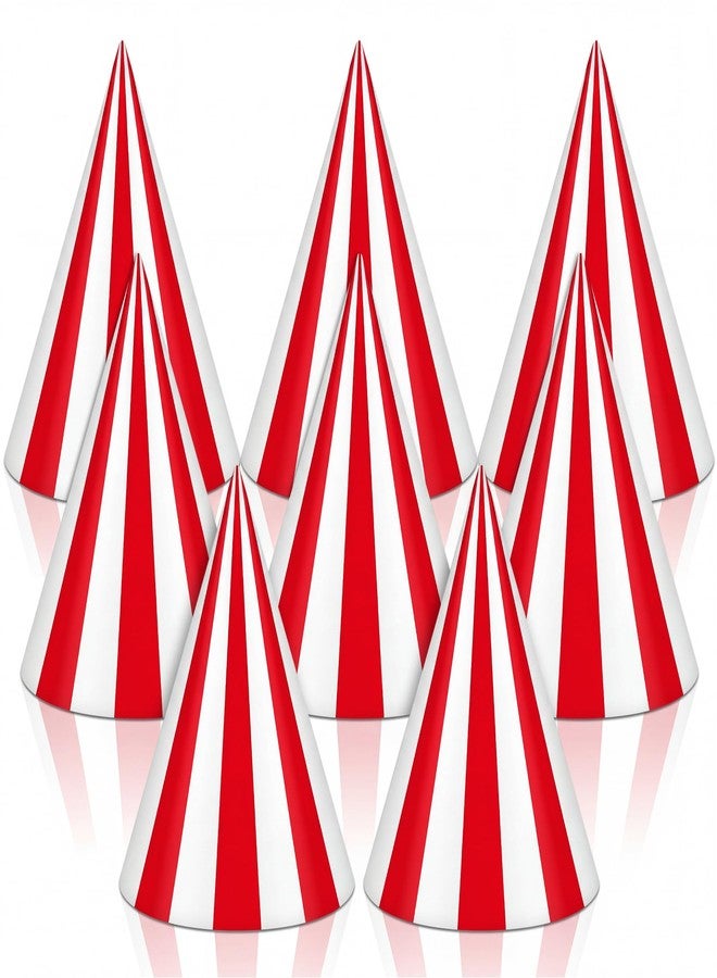 Watersay 24 Pcs Circus Themed Party Hats Circus Theme Cone Paper Hats with Elastic String for Kids Birthday Party Supplies Favor - Image 1