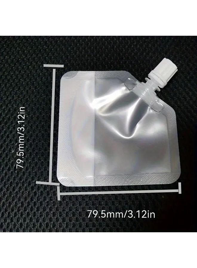 20pcs Transparent Plastic Makeup Travel Bag with Stand Design and White Lid 1.01oz - Image 5