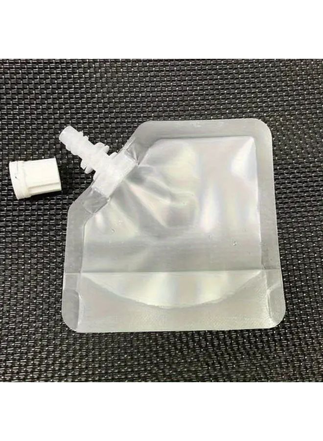 20pcs Transparent Plastic Makeup Travel Bag with Stand Design and White Lid 1.01oz - Image 1