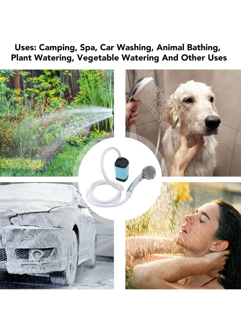 XiuWoo Portable Rechargeable Camping Shower, Shower Pump, Outdoor Shower Kit with 3 Spray Modes, Storage Bag for Hiking, Travel, Car, Pet - Image 5