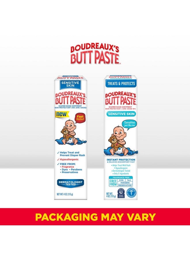 Boudreaux's Butt Paste For Sensitive Skin Diaper Rash Cream, Ointment For Baby, 4 Oz Tube - Image 2