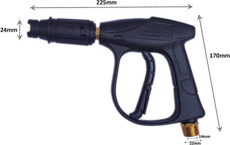 KRISHAK TOOLS Pressure Water Spray Gun Car Wash Floor Cleaning High Pressure Water Washer Gun with Adjustable Nosel Black - Image 3