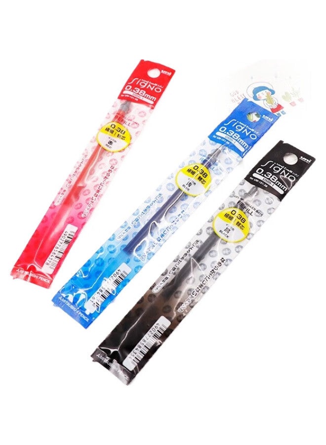 Uni Mitsubishi (Uni) Umr-1 Gel Pen Refills (Compatible With Umr-151 Pen), Black, 0.38Mm, 5-Pack - Image 2