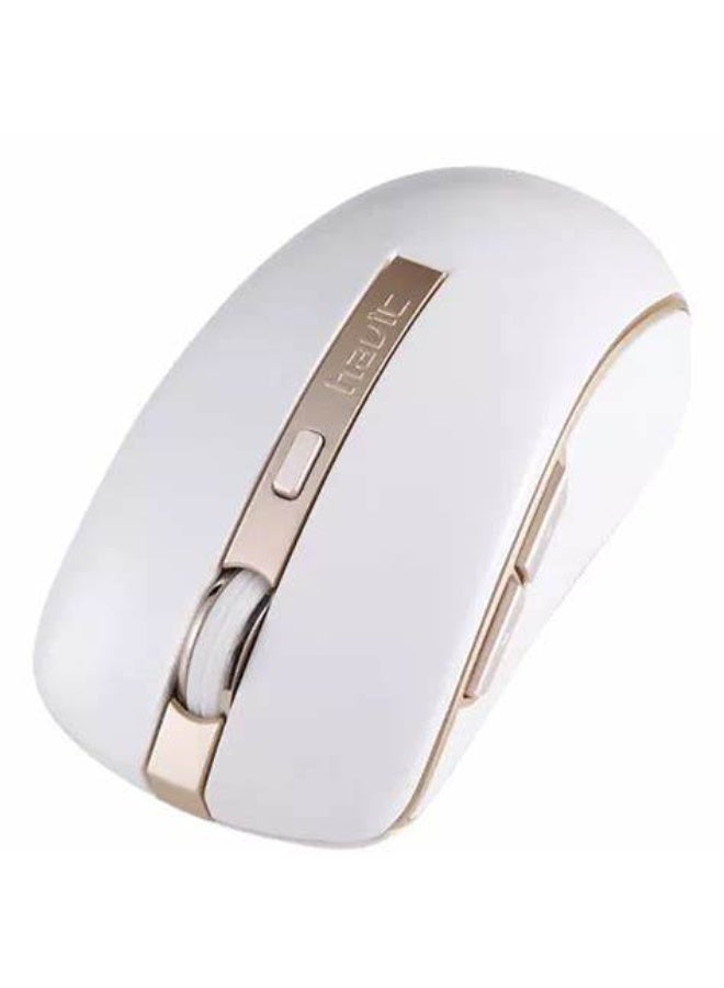 HAVIT HV-MS951GT WIRELESS MOUSE - WHITE+GOLD - Image 4