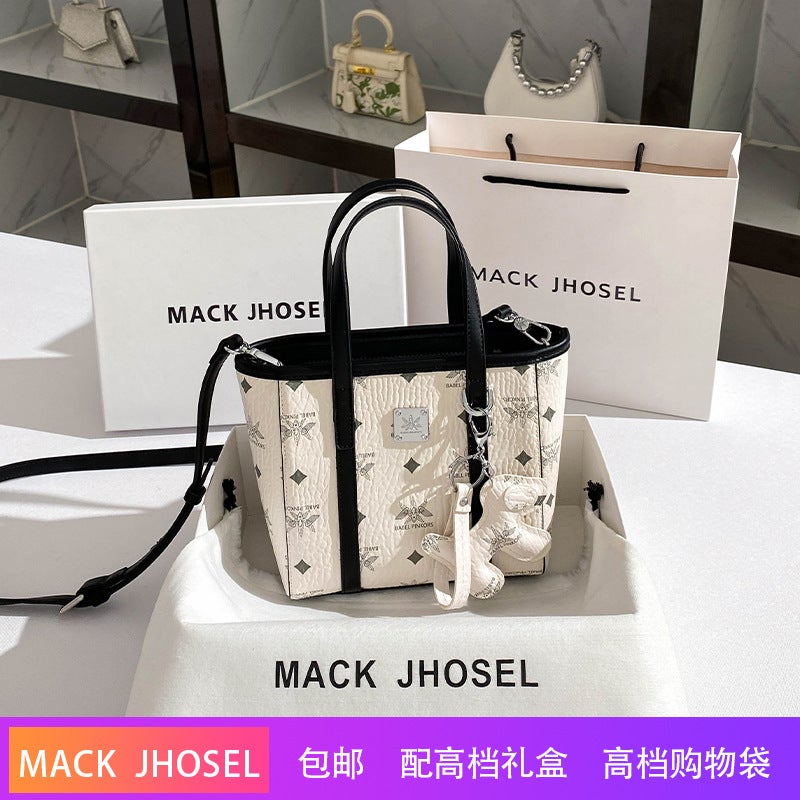 2023 Color-Block Bucket Bag For Women, Suitable For Handheld, Shoulder, And Crossbody Use, Ideal For Commuting - Image 1