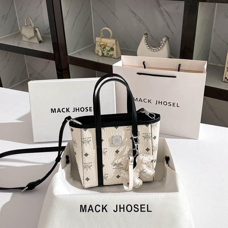 2023 Color-Block Bucket Bag For Women, Suitable For Handheld, Shoulder, And Crossbody Use, Ideal For Commuting - Image 2