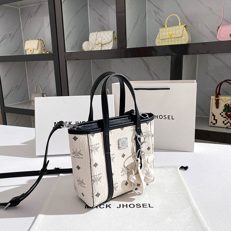 2023 Color-Block Bucket Bag For Women, Suitable For Handheld, Shoulder, And Crossbody Use, Ideal For Commuting - Image 3