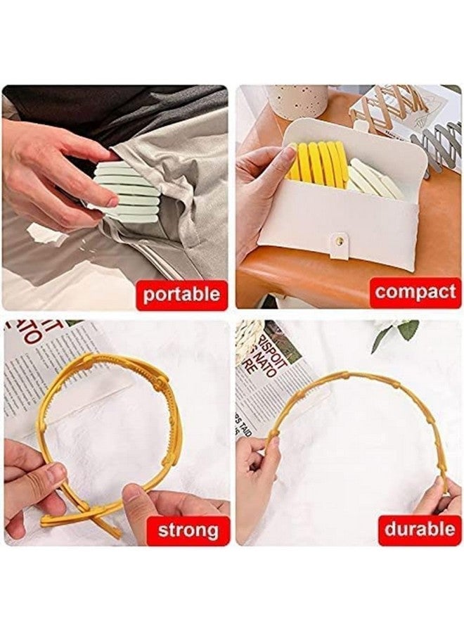 Blubby 6PCS Retractable Pocket Hair Band, Spring Wavy Foldable Headband No Slip, Compact Portable Adjustable Hair Hoop for Women (Multicolor) - Image 2