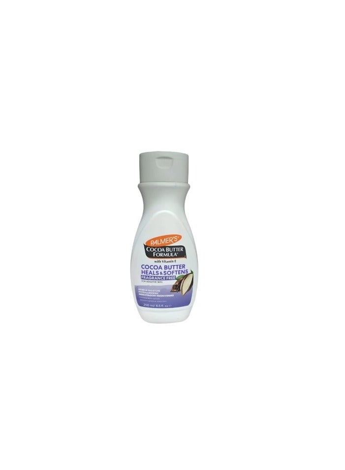 PALMER'S Cocoa Butter Heal & Softens With Vitamin E Fragrance Free Lotion 250ml - Image 1