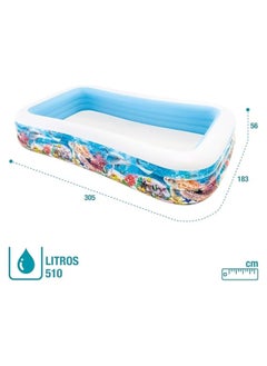 INTEX Tropical Inflatable Pool 305x183x56cm - 1020 liters  - Image 5