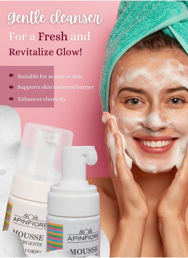Face And Body Cleansing Mousse, Honey, Propolis, Chamomile 150ml