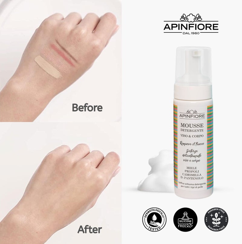 APINFIORE Facial Cleanser Mousse with Honey and Chamomile, 150ml x2 - Image 2