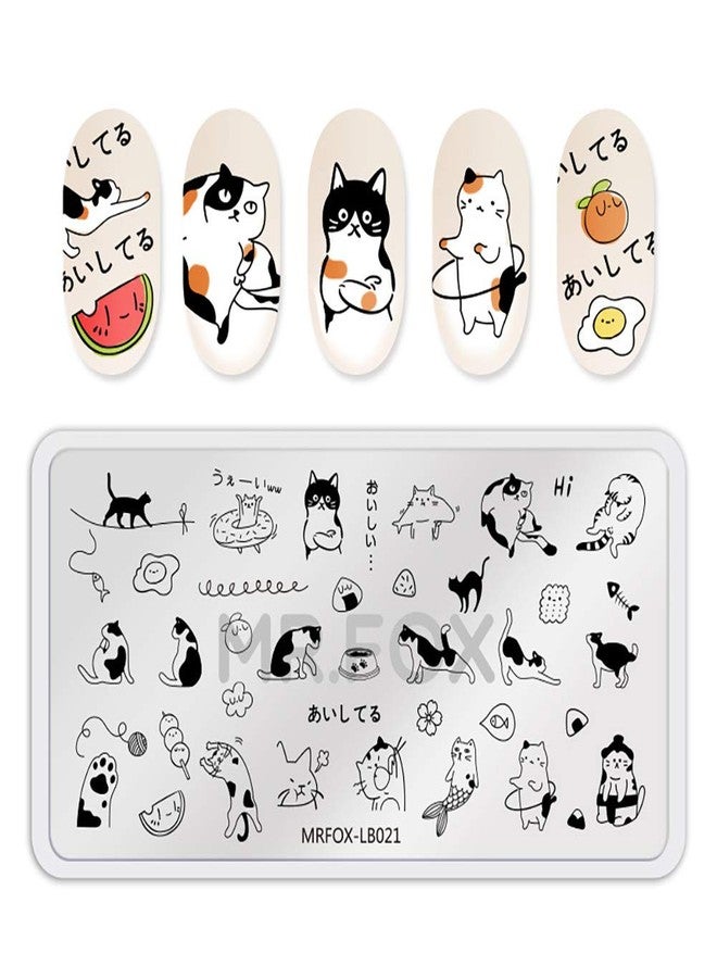 Mr. Fox MR.FOX 5 pcs Nail Printing Board Set a Variety of cat Claws Kittens Puppies Unicorns and Other Patterns Art DIY Stamping templates - Image 4