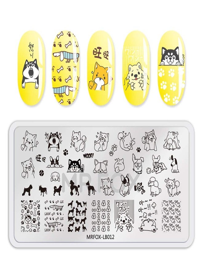 Mr. Fox MR.FOX 5 pcs Nail Printing Board Set a Variety of cat Claws Kittens Puppies Unicorns and Other Patterns Art DIY Stamping templates - Image 3