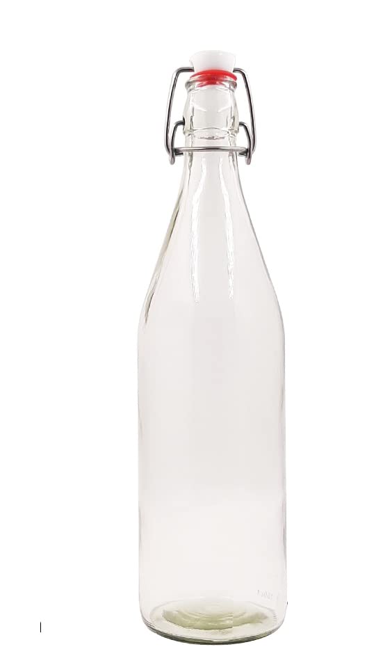 MACHAK Glass Water Bottle For Fridge With Flip Cap, 1 Litre, Transparent (Set of 2) - Image 4