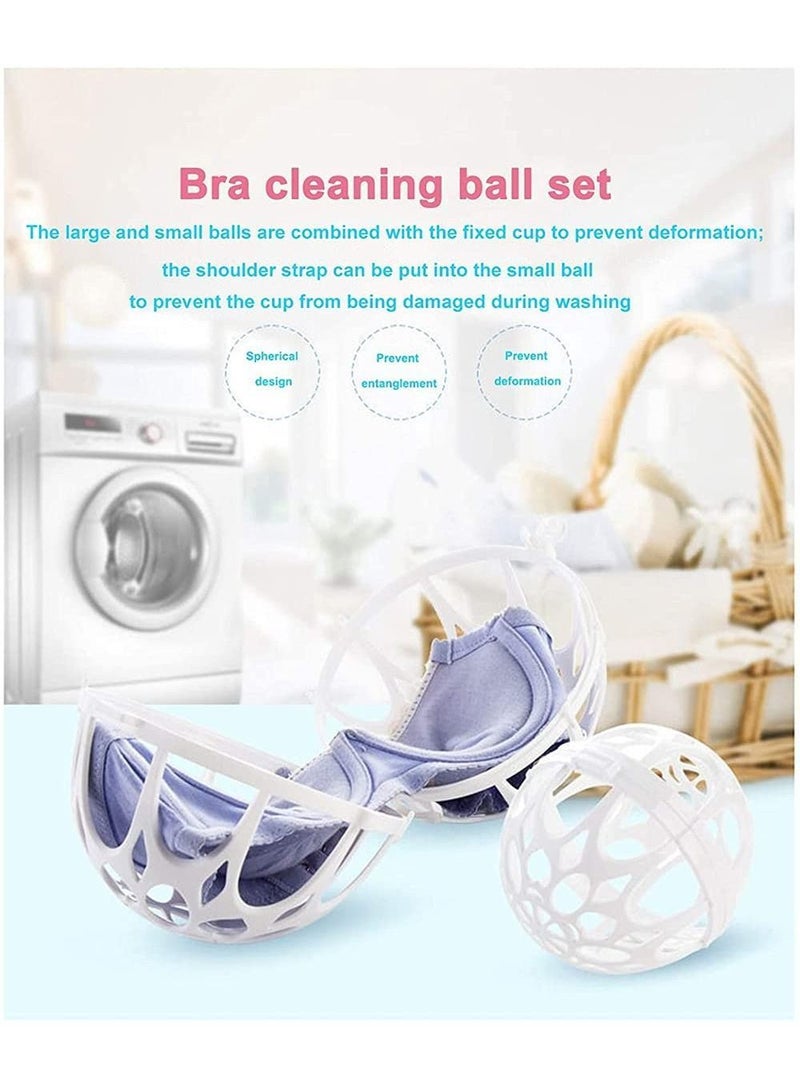 Y&D Double Spherical Bra Washing Bag, Protector Laundry Basket, Women Underwear Saver Ball Anti-Entanglement Wash Ball, Keep Bras in Perfect Shape, 2 Sets  - Image 2