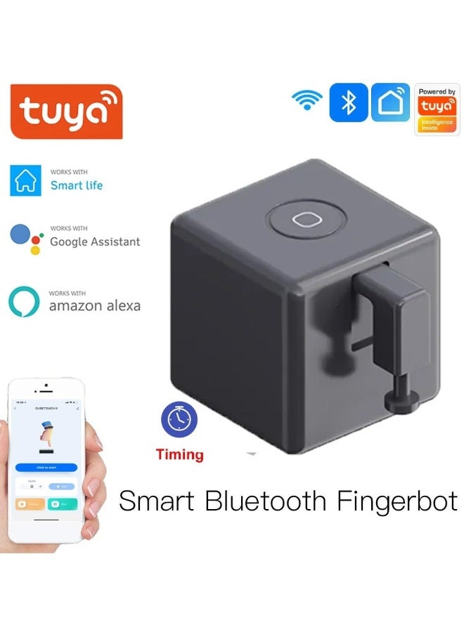 TUYA Smart Fingerbot Tuya Bluetooth Switch Button Pusher Bluetooth Smart Switch Works with Tuya Smart Life App，Black - Image 1