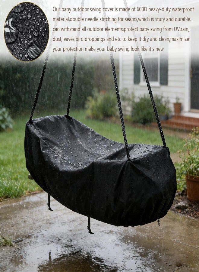 Dipurman Cover for Step2 Rocket Swing for Two,Heavy-Duty 600D Waterproof Dustproof Baby Outdoor Swing Cover,Designed with Buckle Straps,Fits Outdoor Swing Cover - Image 4