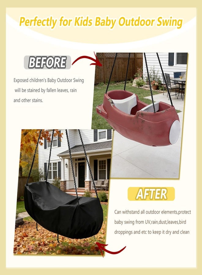 Dipurman Cover for Step2 Rocket Swing for Two,Heavy-Duty 600D Waterproof Dustproof Baby Outdoor Swing Cover,Designed with Buckle Straps,Fits Outdoor Swing Cover - Image 3