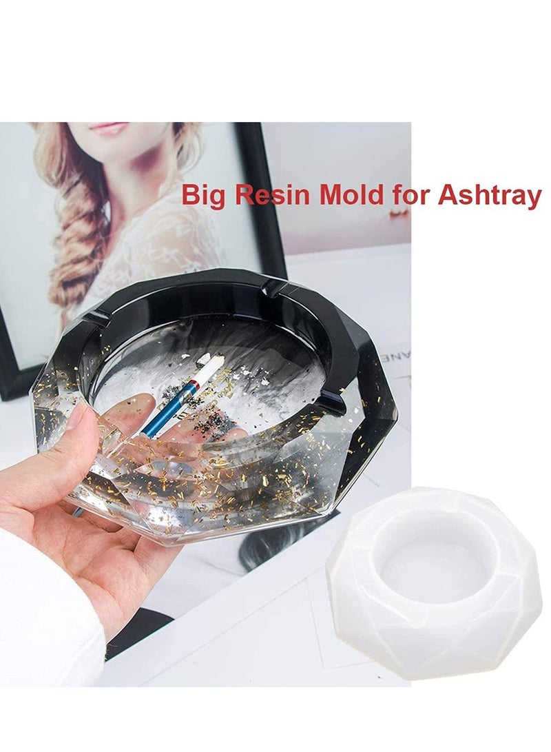 KASTWAVE Resin Silicone Mold 19Pcs Large Resin Casting Molds Includes Round Cylinder Cube Bowl Epoxy Resin Art Molds for Flower Pot Ashtray Candle Soap Pen Holder and Jewelry Making Home Decoration - Image 2