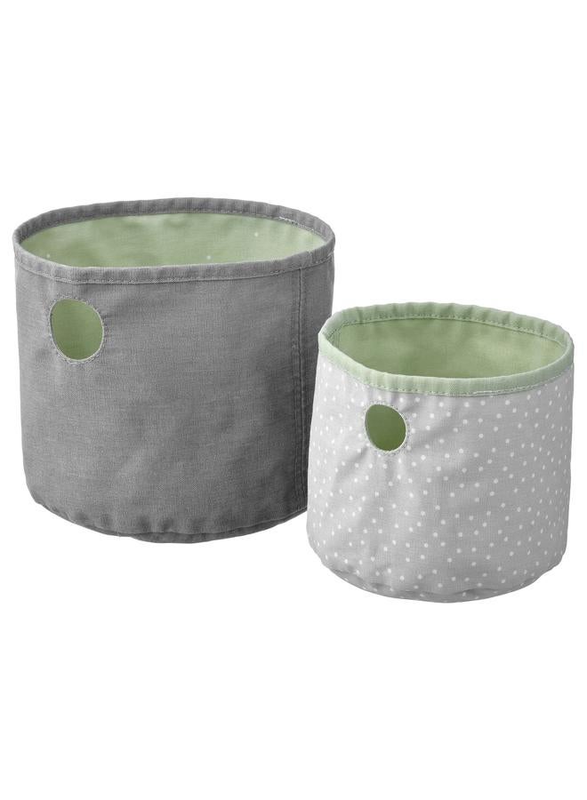 Zaboon Box set of 2, green/light grey - Image 2