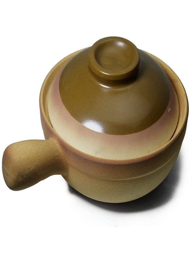 ZHCHSH Casserole Bowls French Onion Soup Crock Retro Clay Pottery with Lid Cooking Soup Shaguo (DR19cm handle) - Image 2