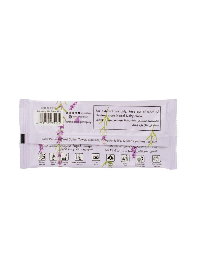 SK5 Refreshing Wet Wipes - Lavender Scent (Pack of 25) - Image 4