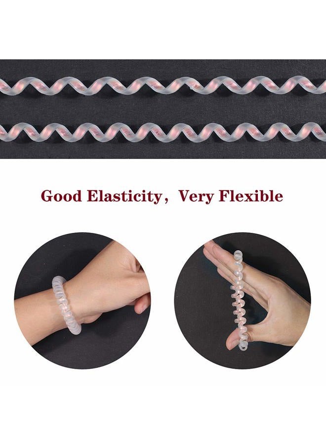 SIADEE 10 Piece Spiral Hair Ties For Thick Hair, Coil Elastics, Multicolor No Crease Coils, Telephone Cord Plastic Ties For Women And Girls (Shining Matte Mermaid Color) - Image 5
