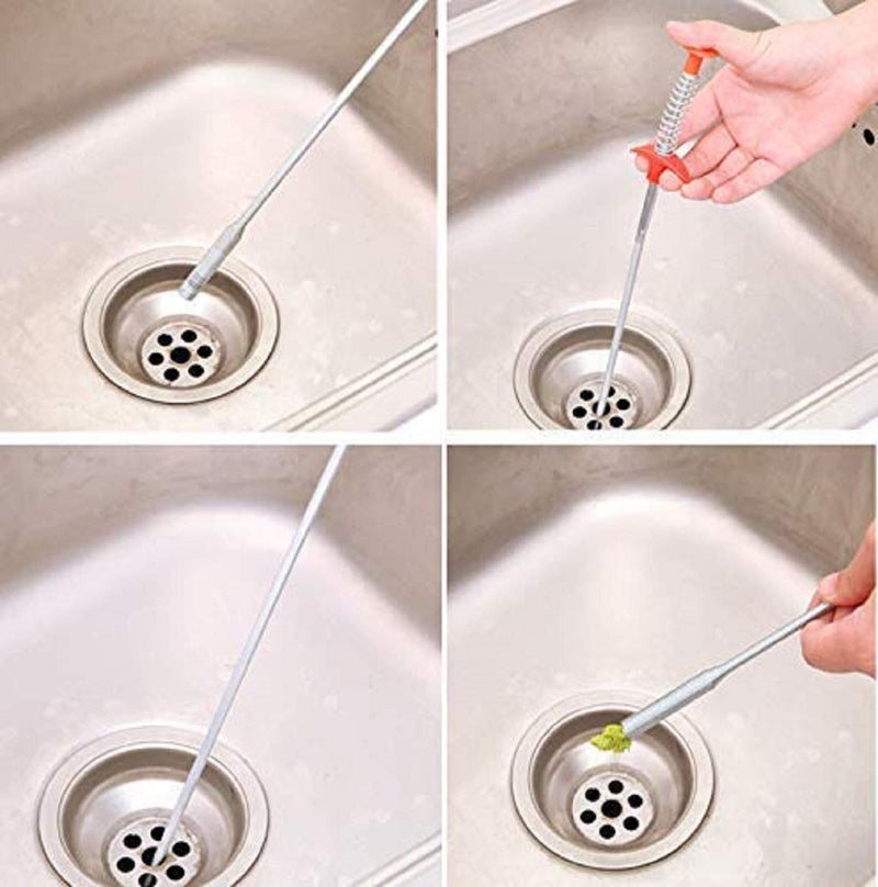 Kitchwish Store Hair Catching Drain Cleaner Toilet Kitchen Drain Sink Plunger Bath Rod Hair Remover Kitchen Plunger Drain Plungers Big 160cm / 5ft - Image 5