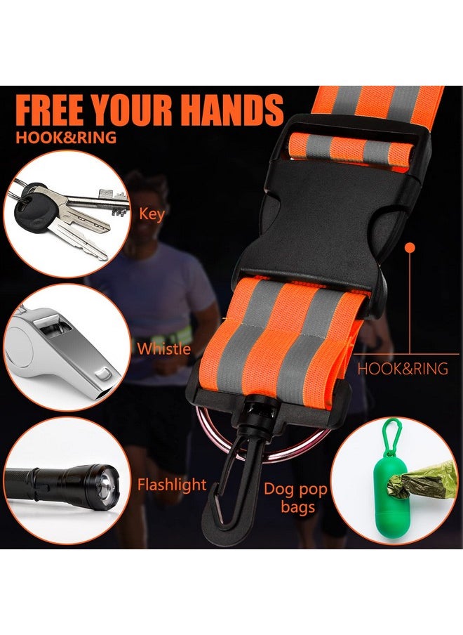 Saintrygo Reflective Sash Reflective Running Gear High Visibility Safety Reflective Sash Reflective Jacket Adjustable Reflective Sash For Walking Cycling At Night (Fluorescent Green Orange 2 Pieces)  - Image 5