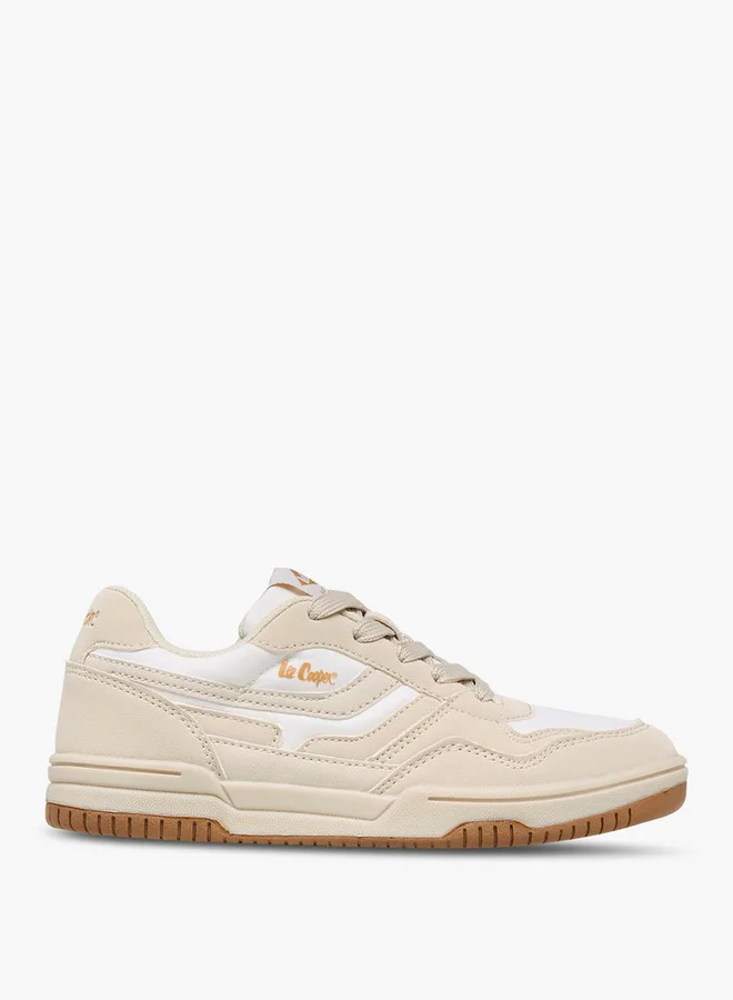 لي كوبر Boys' Panelled Sneakers with Lace-Up Closure