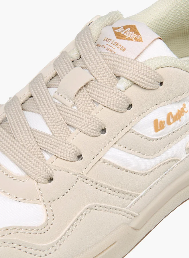 لي كوبر Boys' Panelled Sneakers with Lace-Up Closure