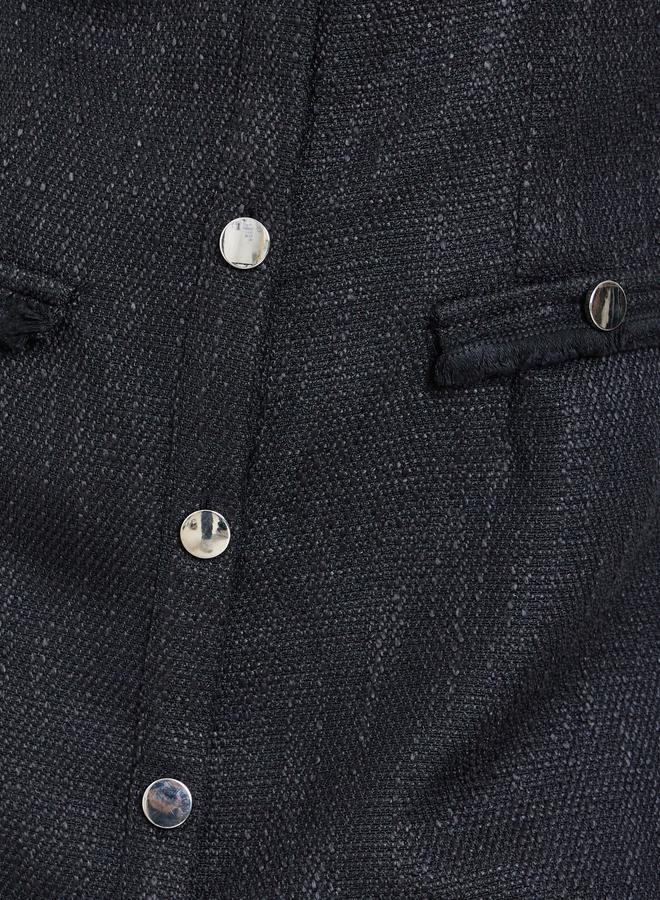 ستايلي فستان بطول الركبة بمظهر تويد - Image 3