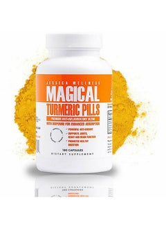 Magical Turmeric Pills Turmeric Curcumin Ginger And Bioperine For Enhanced Absorption 180 Capsules Jessica Wellness