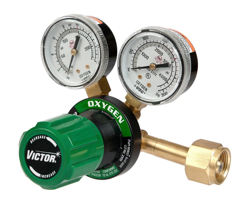 ESAB Victor Technologies 0781-9400 G250-150-540 Medium Duty Single Stage Oxygen Regulator, 150 psig Delivery Range, CGA 540 Inlet Connection - Image 3