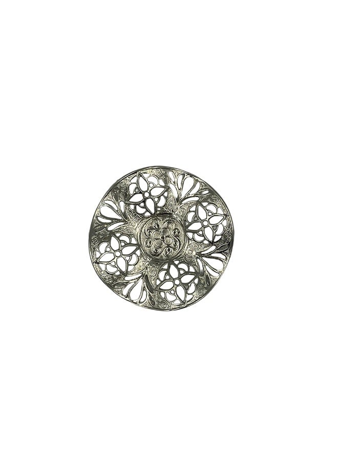 أكار طقم قهوة تركية فاخر من فنجانين مع حوامل وصحون بالتراث العثماني الأنيق باللون الأخضر والفضي – صناعة تركية - Image 5