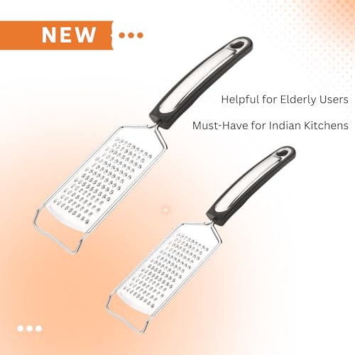 Brunchy Efficient Ginger Grater: This Stainless Steel Ginger Grater is Designed for Seamless Grating, Featuring a Finely Textured Grating Plate That effortlessly processes Ginger and Garlic. (Steel, Medium) - Image 3