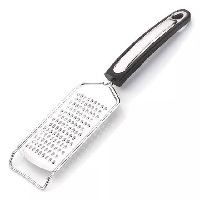 Brunchy Efficient Ginger Grater: This Stainless Steel Ginger Grater is Designed for Seamless Grating, Featuring a Finely Textured Grating Plate That effortlessly processes Ginger and Garlic. (Steel, Medium) - Image 1