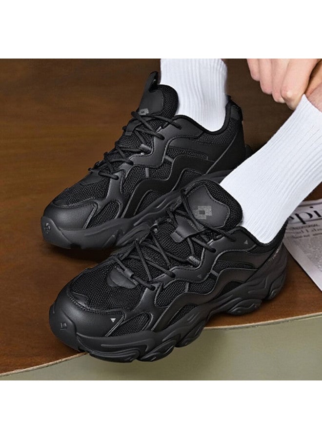 Lotto Men's Dad Sneakers Retro Sports Shoes Outdoor Hiking Casual Shoes 725 Black Size 42 - Image 1