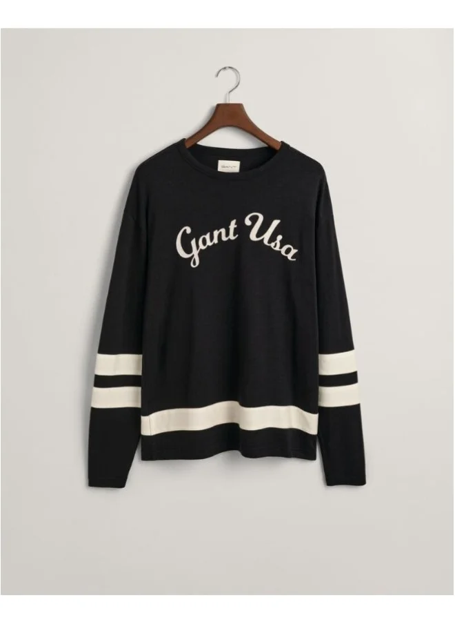 GANT Gant Script Graphic Long Sleeve T-Shirt