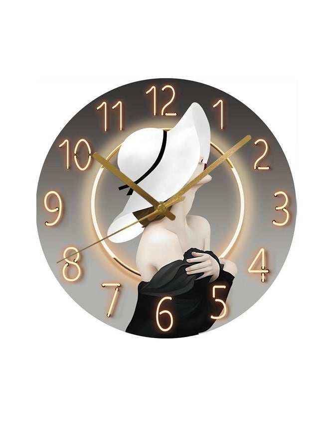 فاشون هوم فتاة تبدو غرفة نوم صامتة فتحة الكوارتز الإبداعية النمط الأوروبي ساعة حائط منزلية لغرفة المعيشة - Image 3