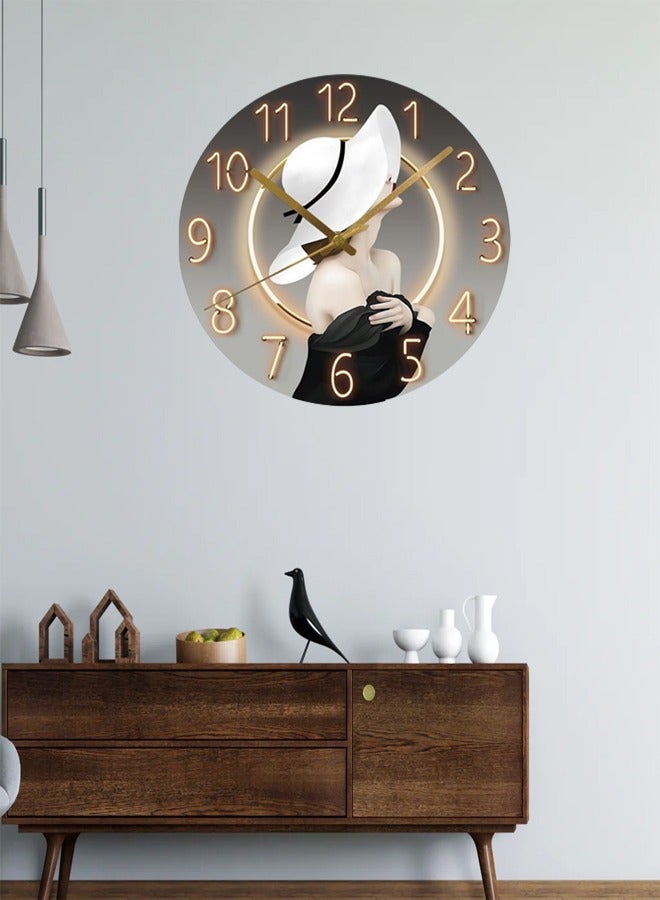 فاشون هوم فتاة تبدو غرفة نوم صامتة فتحة الكوارتز الإبداعية النمط الأوروبي ساعة حائط منزلية لغرفة المعيشة - Image 4