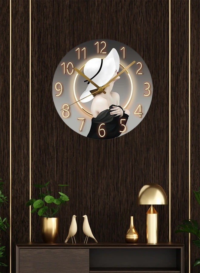 فاشون هوم فتاة تبدو غرفة نوم صامتة فتحة الكوارتز الإبداعية النمط الأوروبي ساعة حائط منزلية لغرفة المعيشة - Image 5